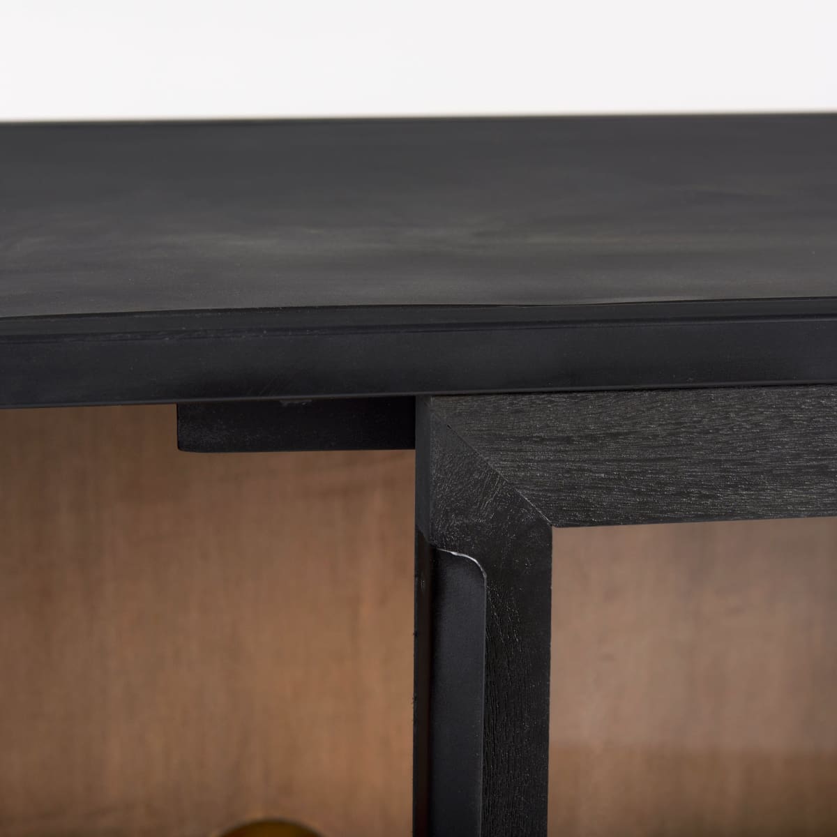 Sloan Accent Cabinet Black & Brown Wood | Black Metal - acc-chest-cabinets