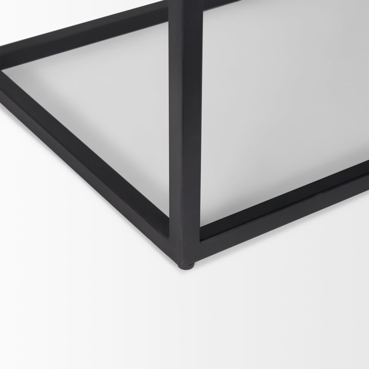 Sloan End Side Table Black & Brown Wood | Black Metal - end-and-side-tables