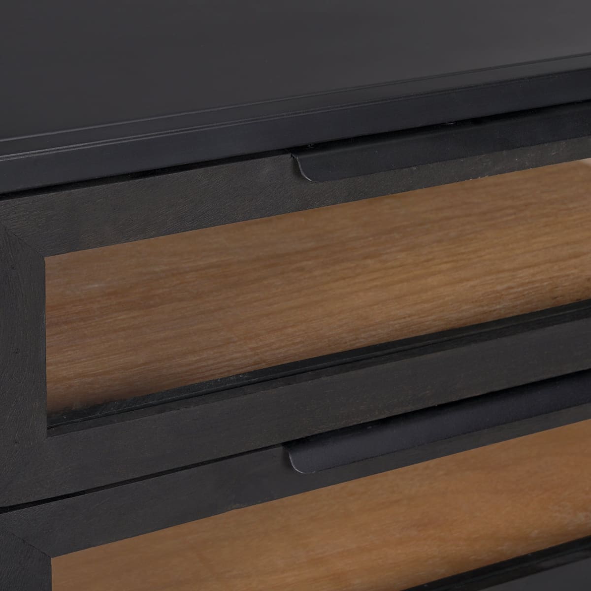 Sloan End Side Table Black & Brown Wood | Black Metal - end-and-side-tables