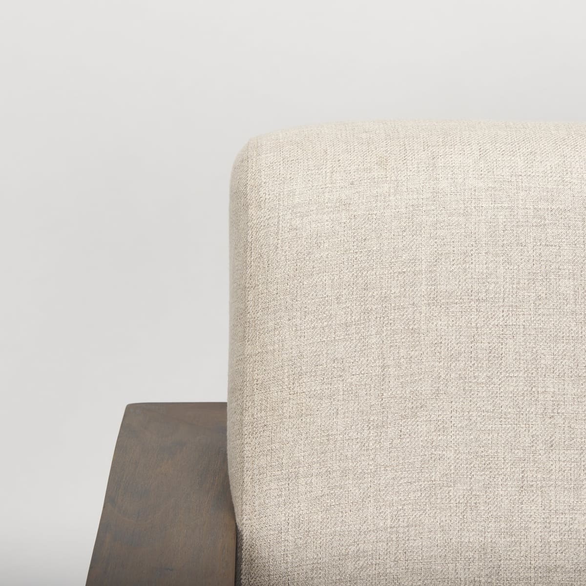 Sovereign Accent Chair Oatmeal Fabric | Medium Brown Wood - accent-chairs
