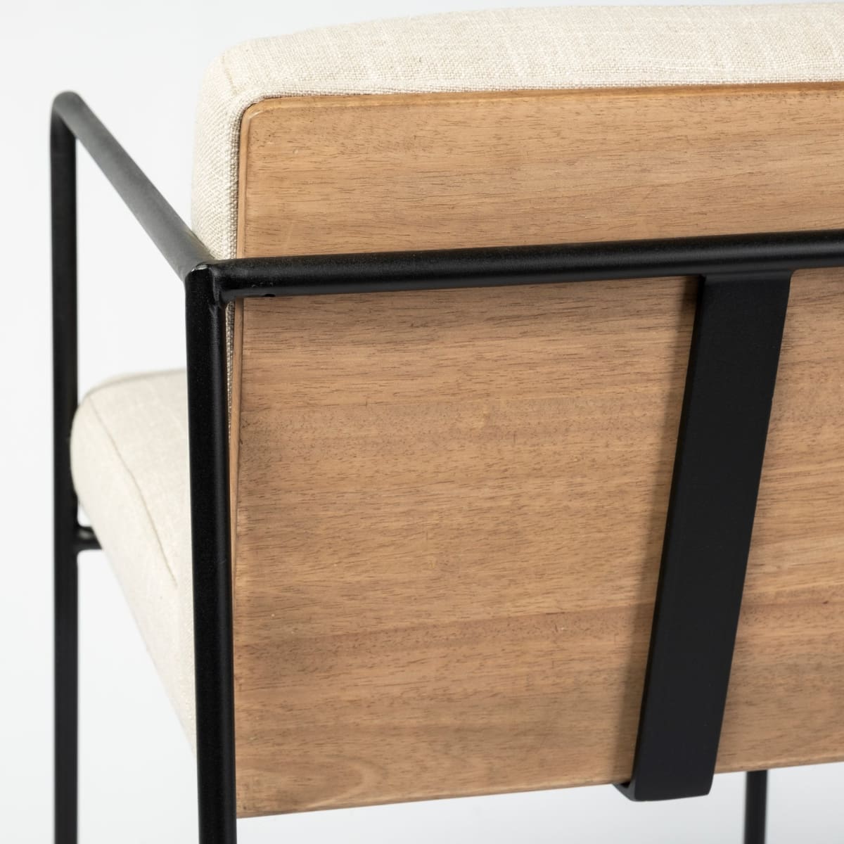 Stamford Bar Counter Stool Beige Fabric | Black Metal | Counter - bar-stools