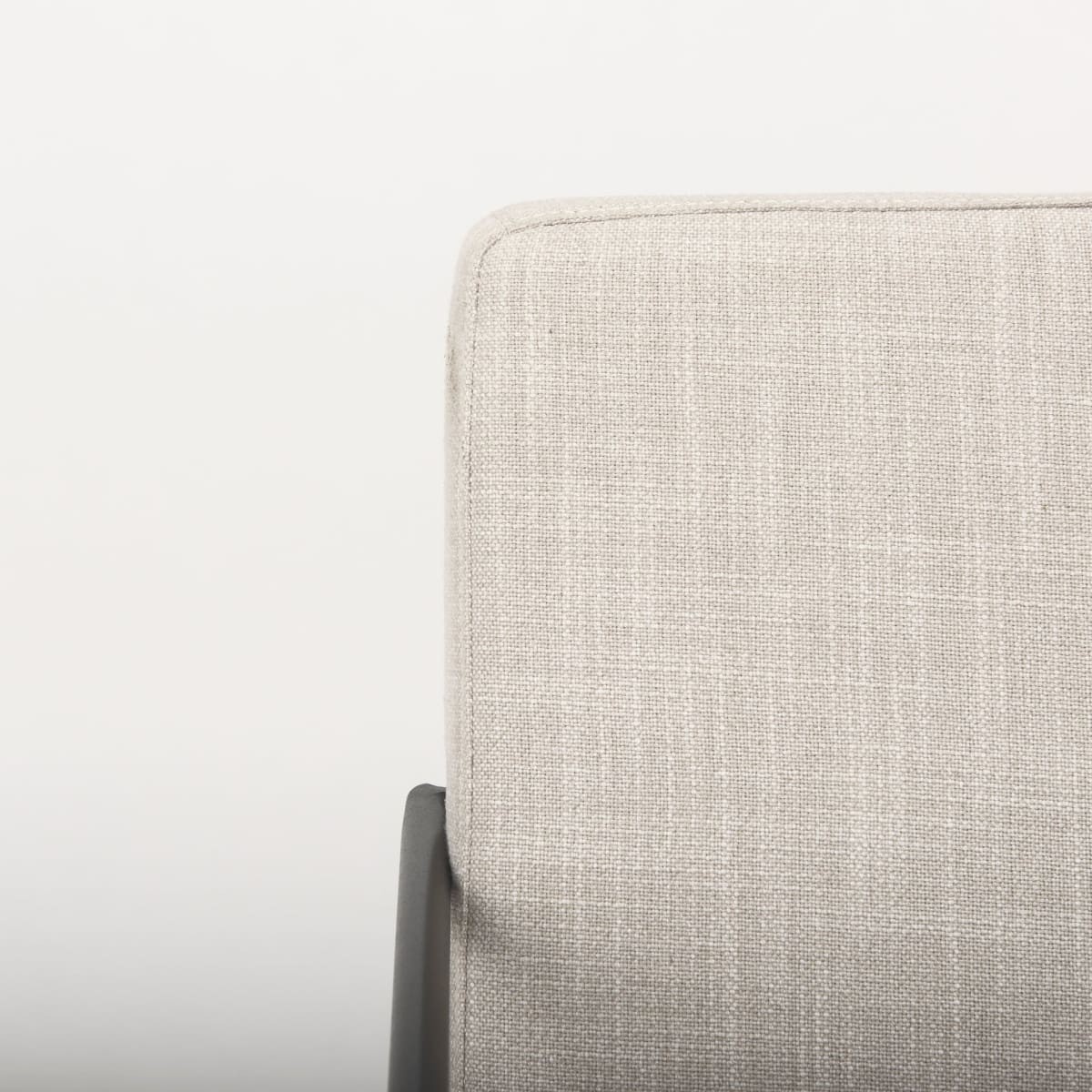 Stamford Upholstered Dining Chair Beige Fabric | Black Metal | Armed - dining-chairs