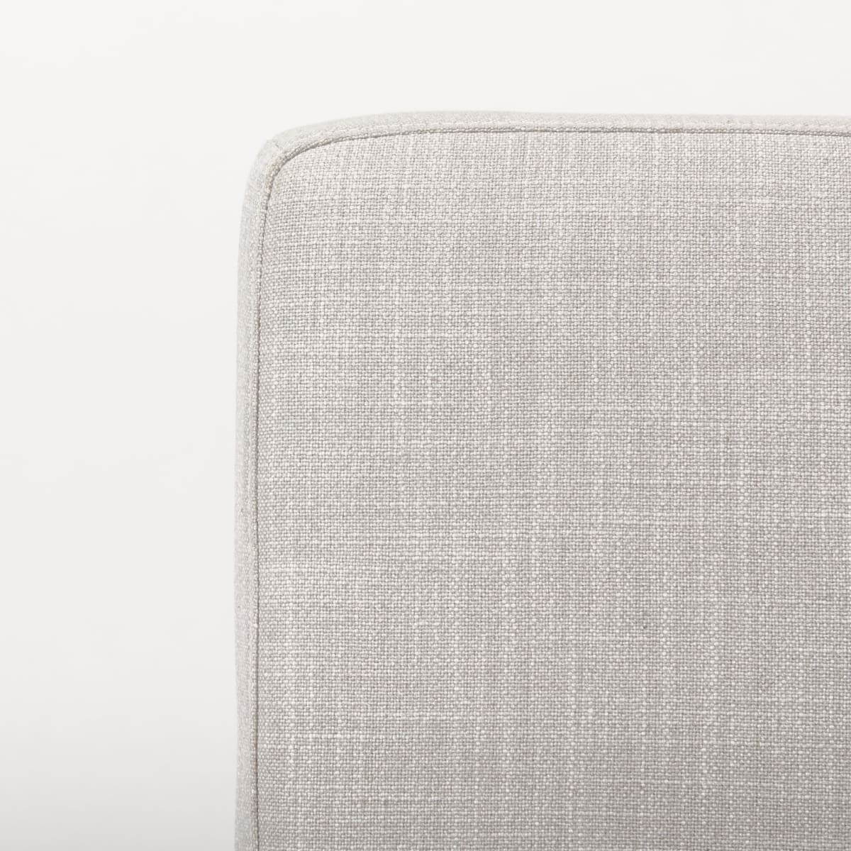 Stamford Upholstered Dining Chair Beige Fabric| Black Metal | Armless - dining-chairs
