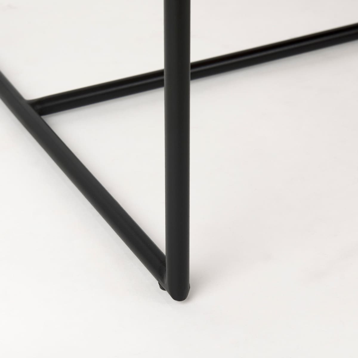 Stamford Upholstered Dining Chair Beige Fabric| Black Metal | Armless - dining-chairs