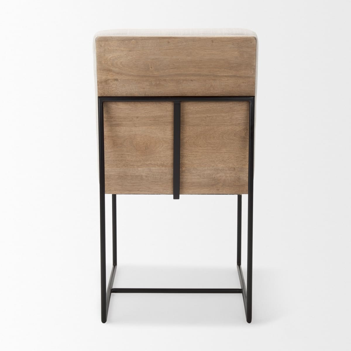 Stamford Upholstered Dining Chair Beige Fabric| Black Metal | Armless - dining-chairs