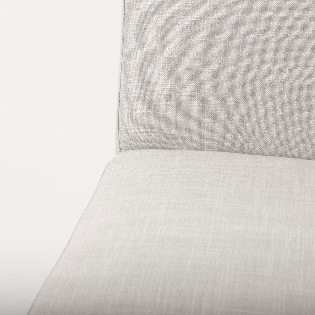 Stamford Upholstered Dining Chair Beige Fabric| Black Metal | Armless - dining-chairs