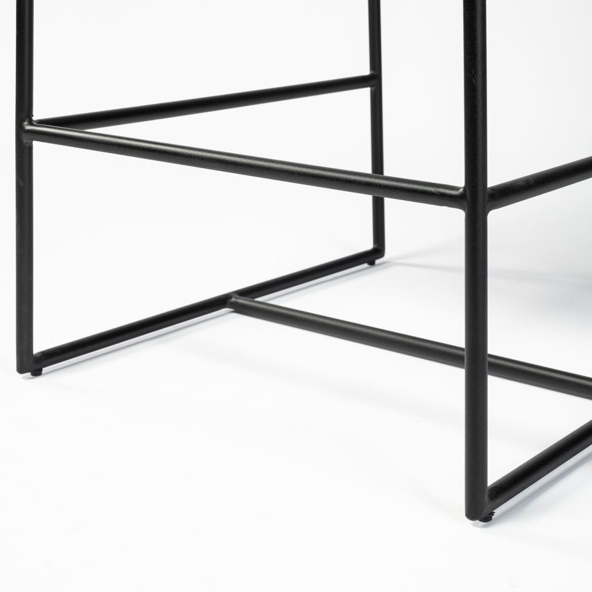 Stamford Upholstered Seat Bar Counter Stool Beige Fabric | Black Metal | Counter - bar-stools