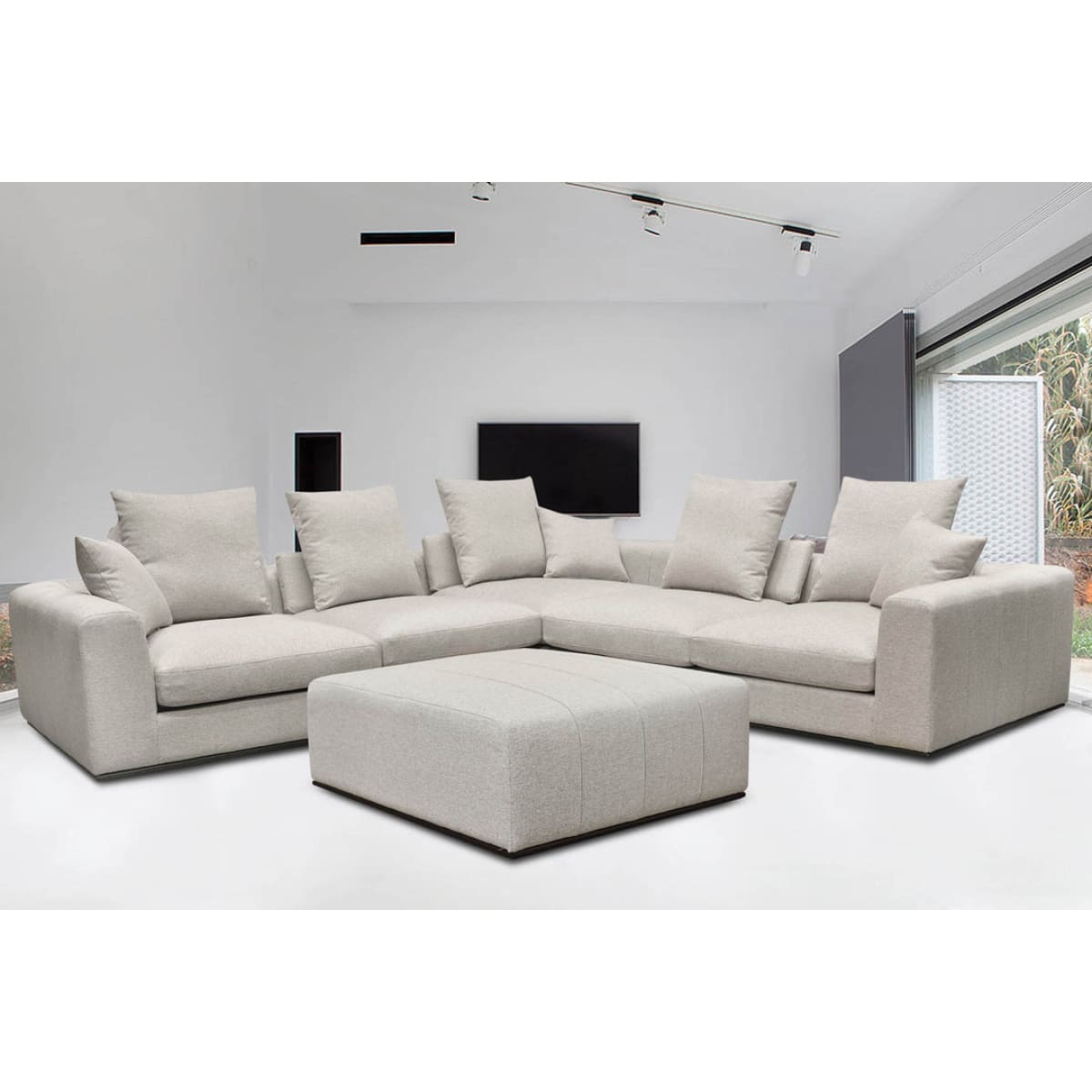 Sullivan Sectional Rhf Sofa - Alba Stone - lh-import-sectionals