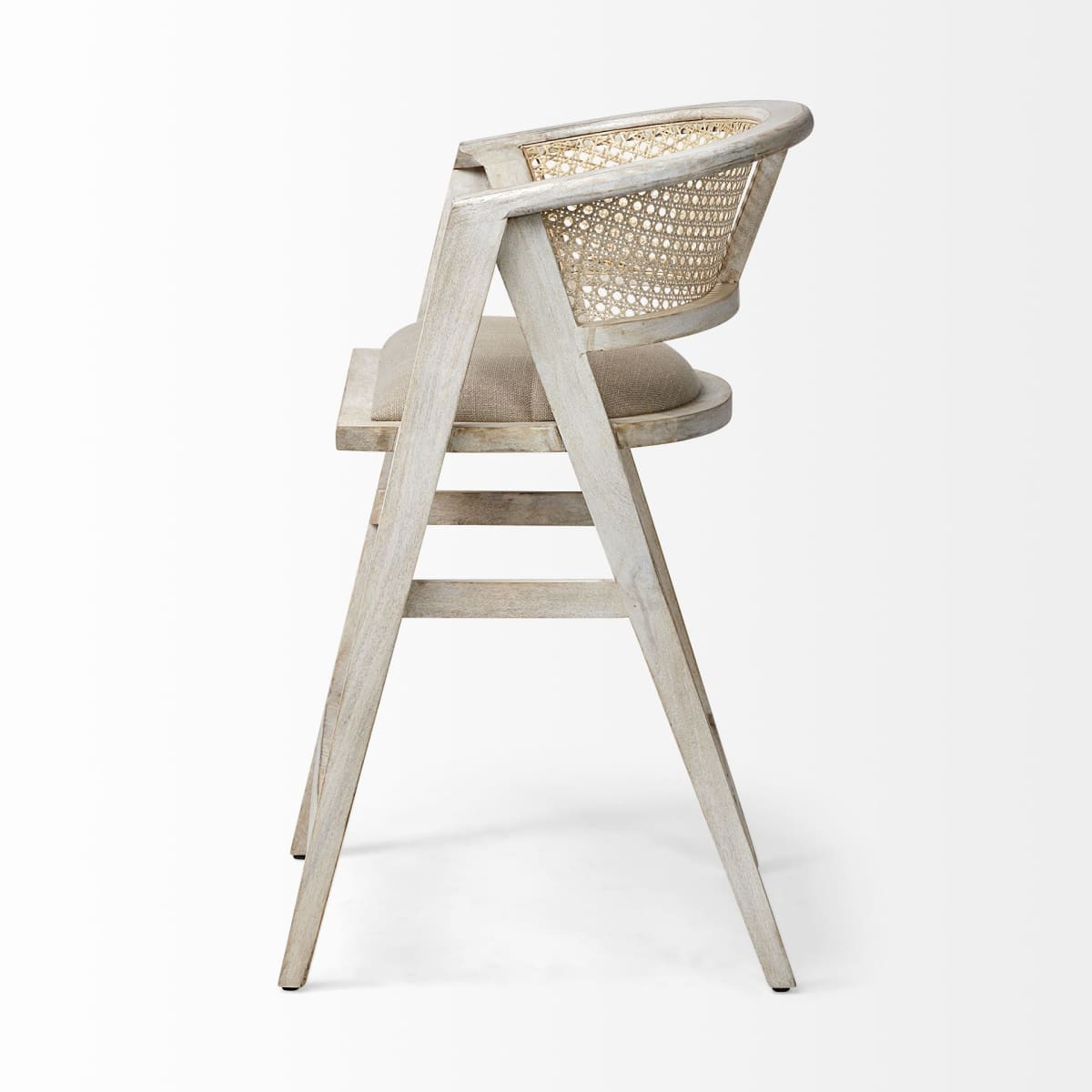 Tabitha Bar Counter Stool Beige Fabric | Blonde Wood | Counter - bar-stools