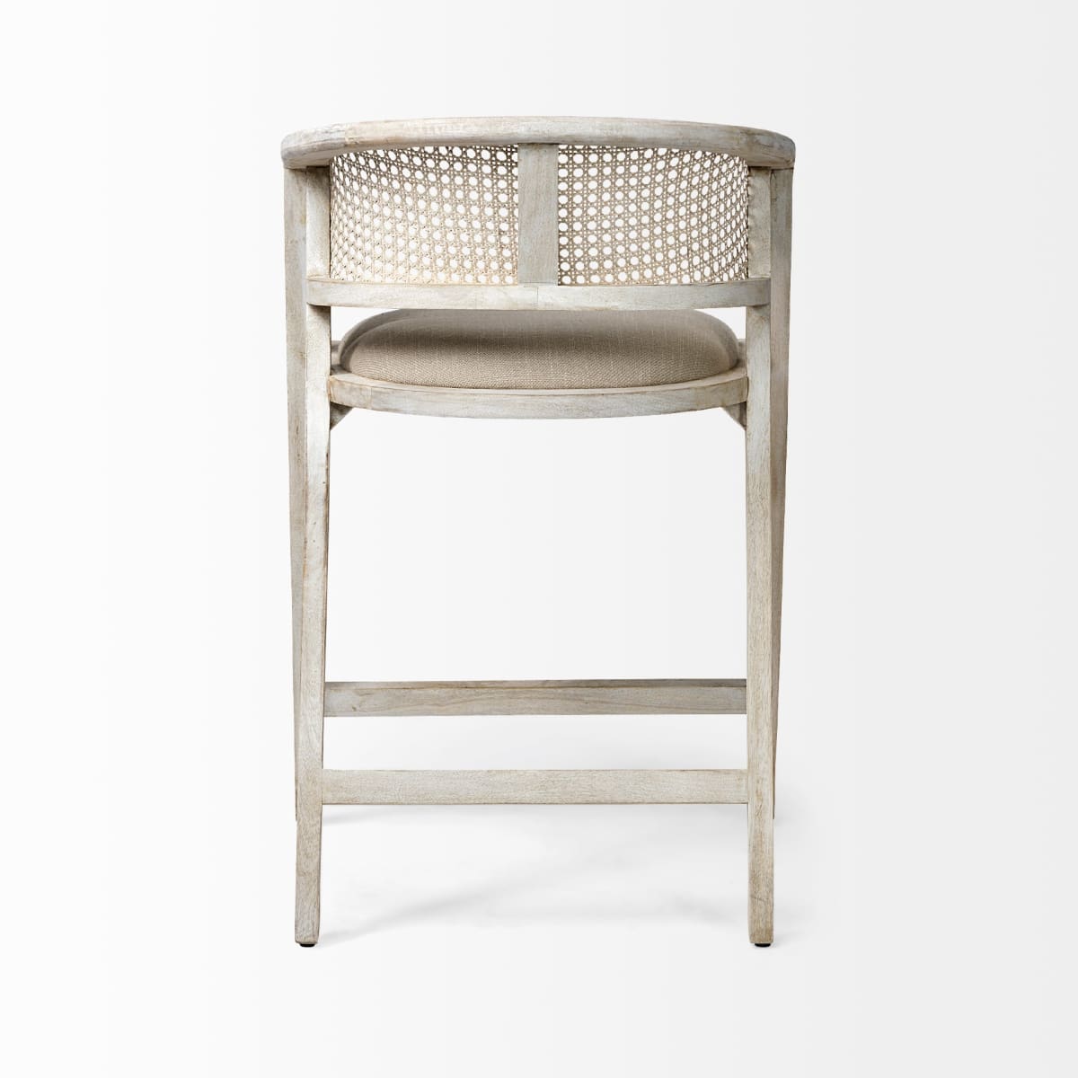 Tabitha Upholstered Seat Bar Counter Stool Beige Fabric | Blonde Wood | Counter - bar-stools