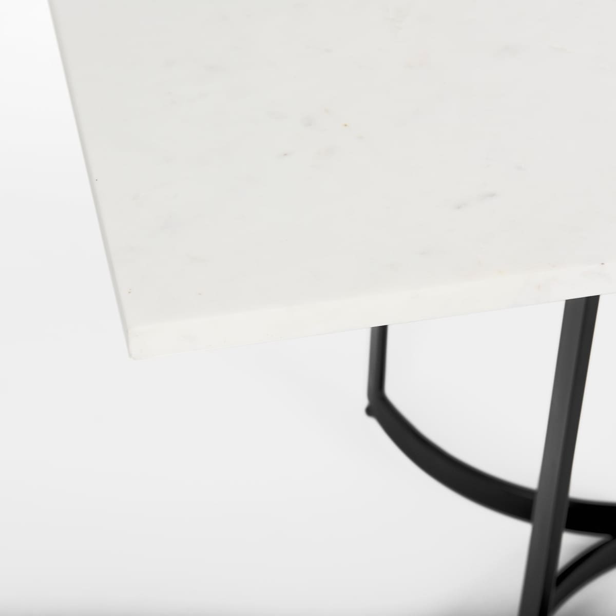 Tanner Rectangle Dining Table White Marble | Black Metal | Rectangle - dining-table