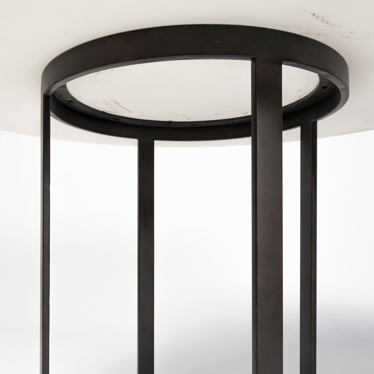 Tanner Round Dining Table White Marble | Black Metal | Round - dining-table
