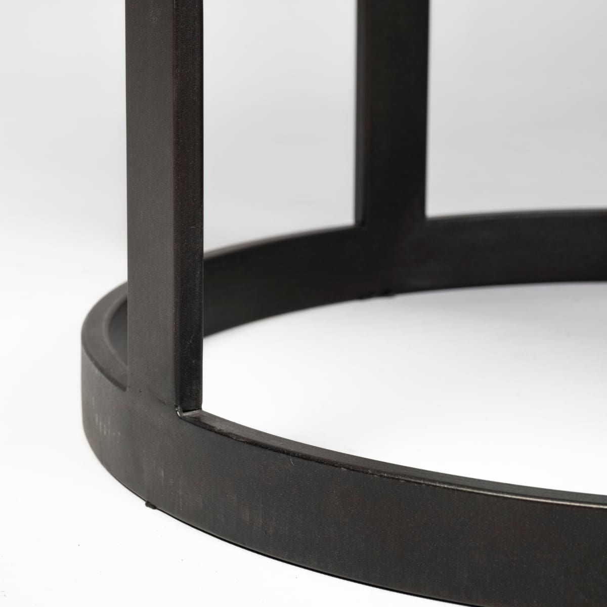 Tanner Round Dining Table White Marble | Black Metal | Round - dining-table