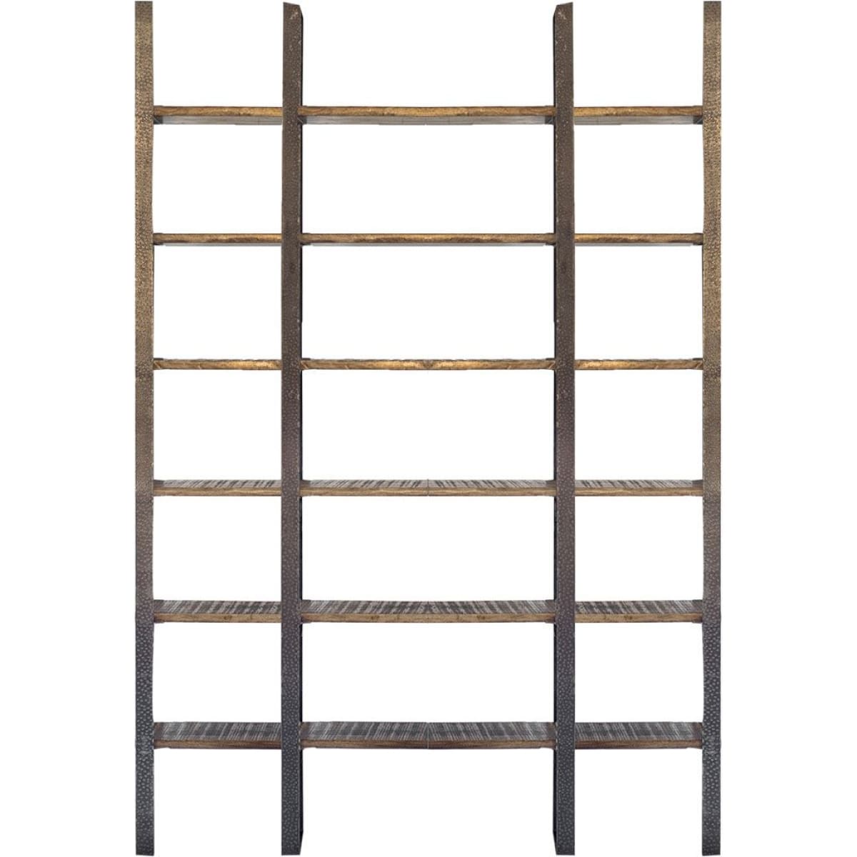 Taunton Shelving Unit Brown Wood | Black Metal - shelving