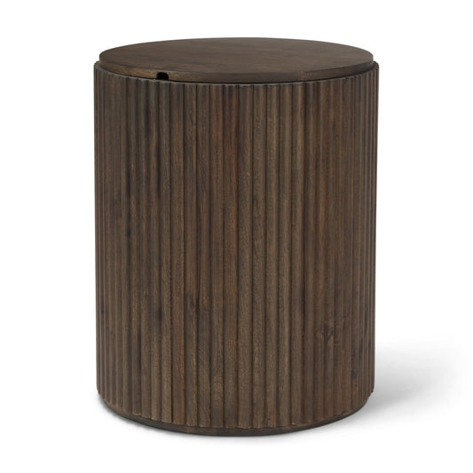 Terra Side Table Dark Brown Wood - end-and-side-tables