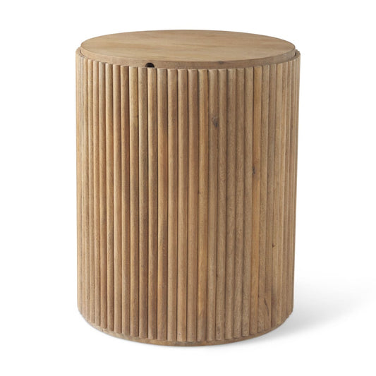 Terra Side Table Light Brown Wood - end-and-side-tables