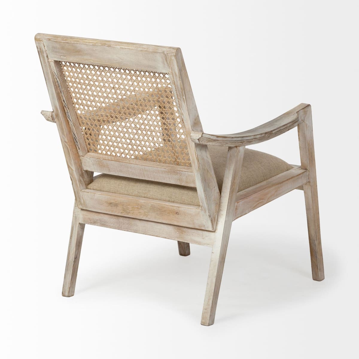 Teryn Accent Chair Cream Linen | Natural Wood - accent-chairs