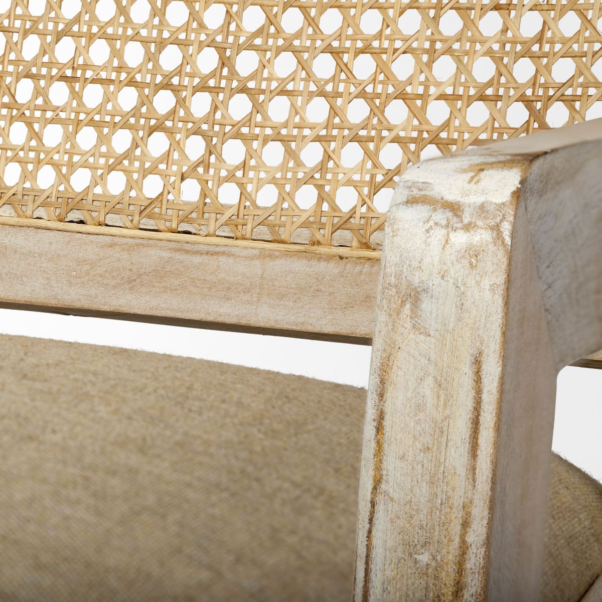 Teryn Accent Chair Cream Linen | Natural Wood - accent-chairs