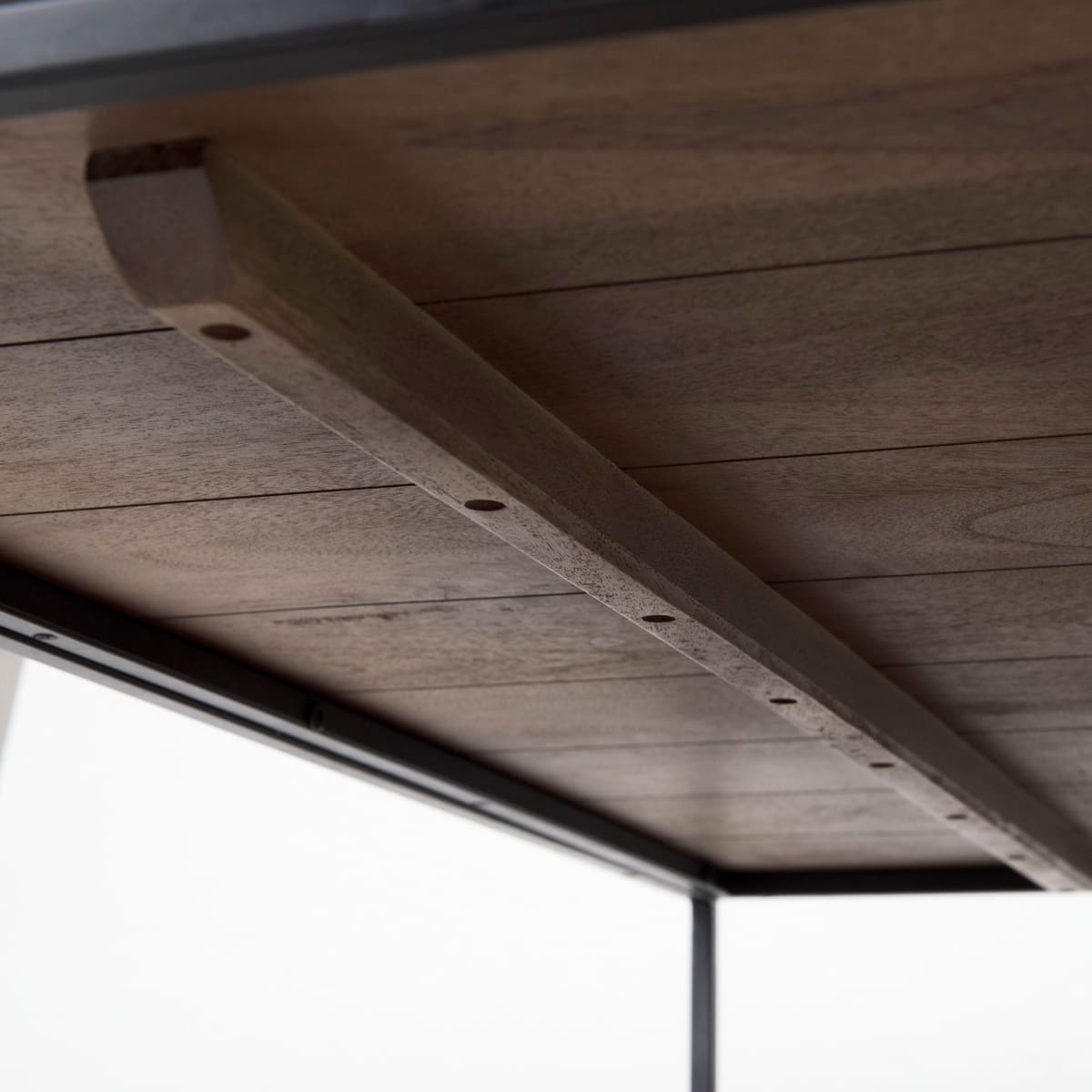 Trey Coffee Table Brown Wood | Black Metal - coffee-tables