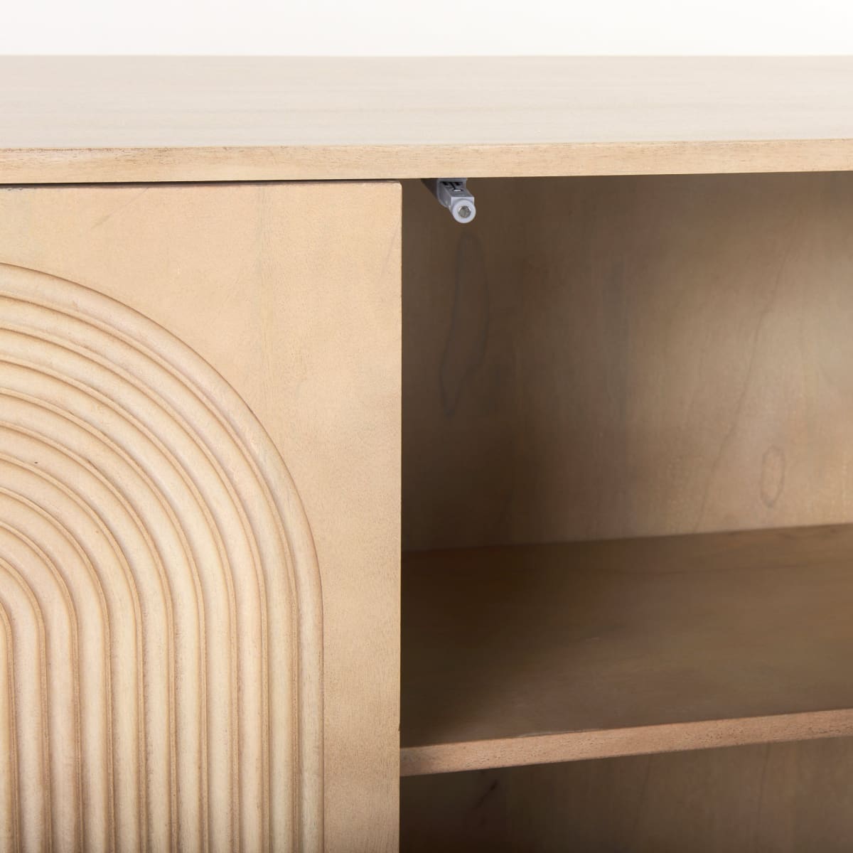 Tucker Sideboard Light Brown Wood | 4 Door - sideboards-and-buffets