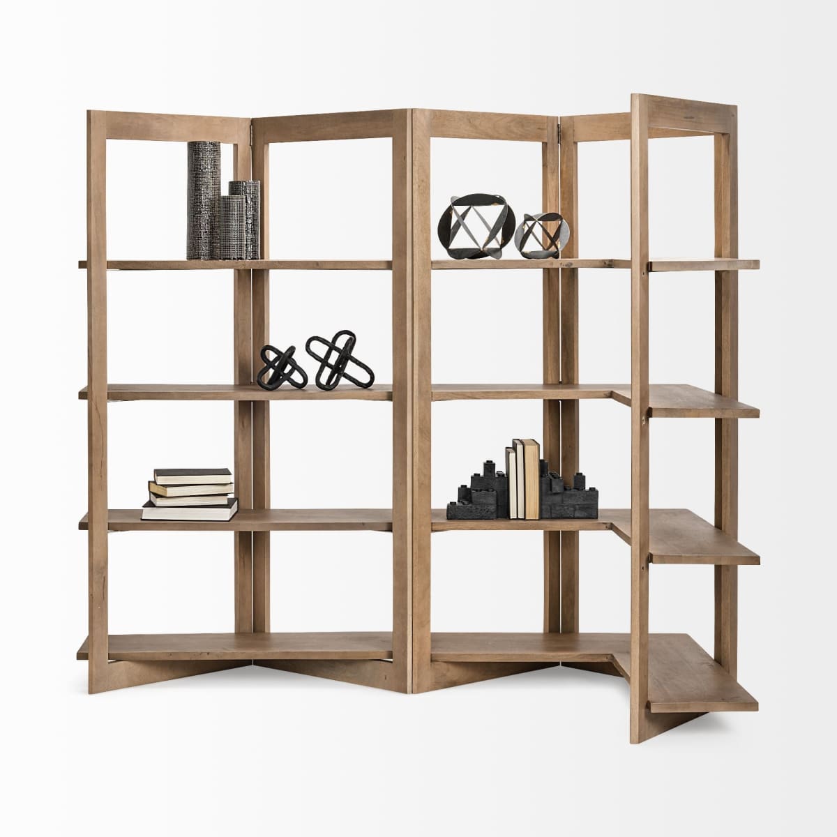 Turnbull Shelving Unit Brown Wood | Corner - shelving