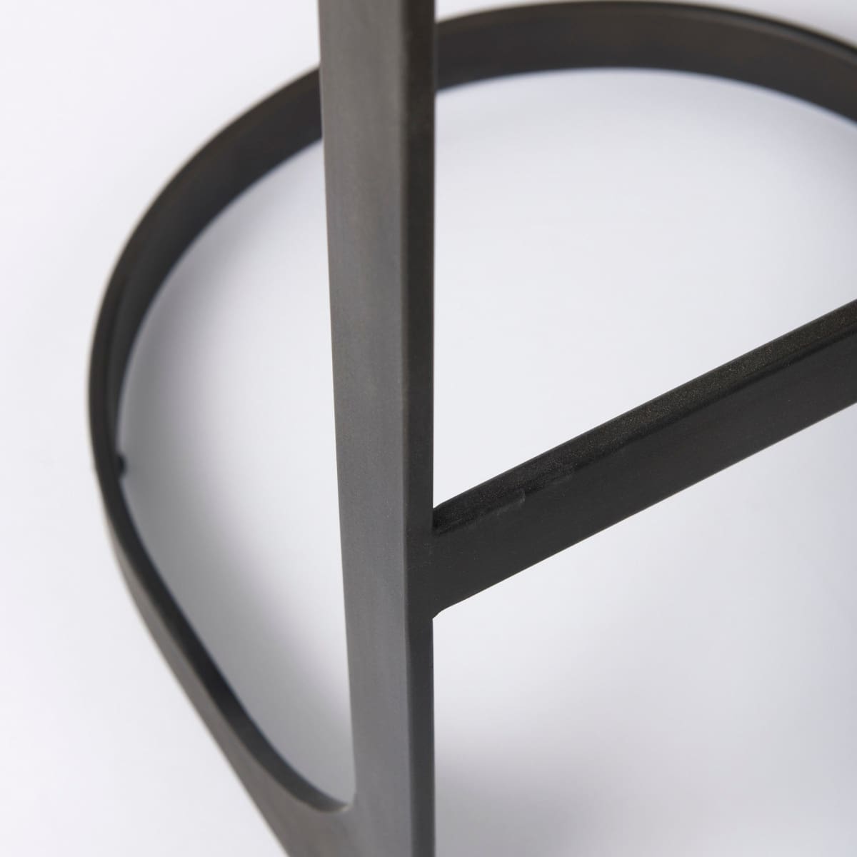 Tyson Leather Seat Bar Counter Stool Black Leather | Black Metal | Bar - bar-stools