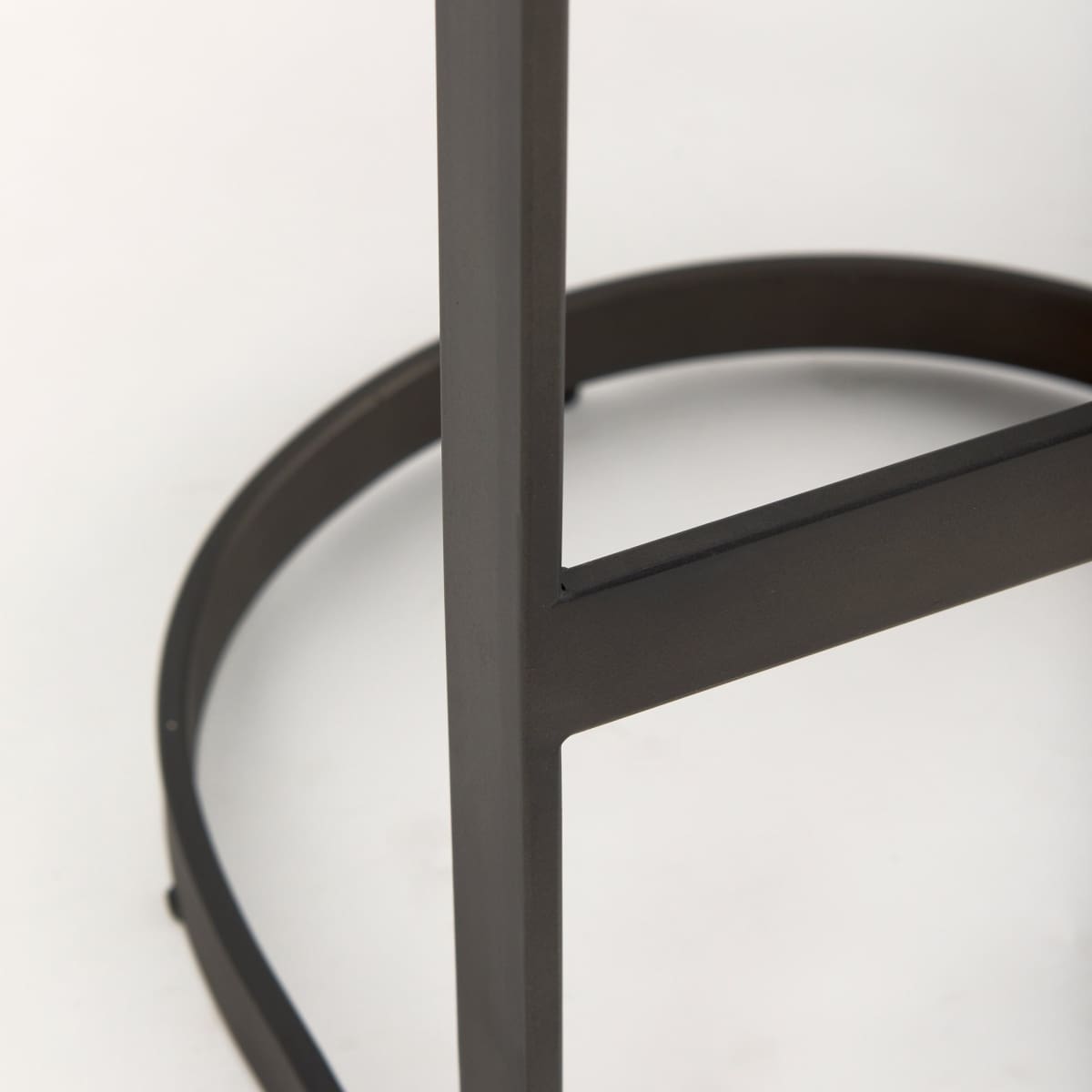 Tyson Upholstered Seat Bar Counter Stool Brown/Gray Suede | Black Metal | Bar - bar-stools
