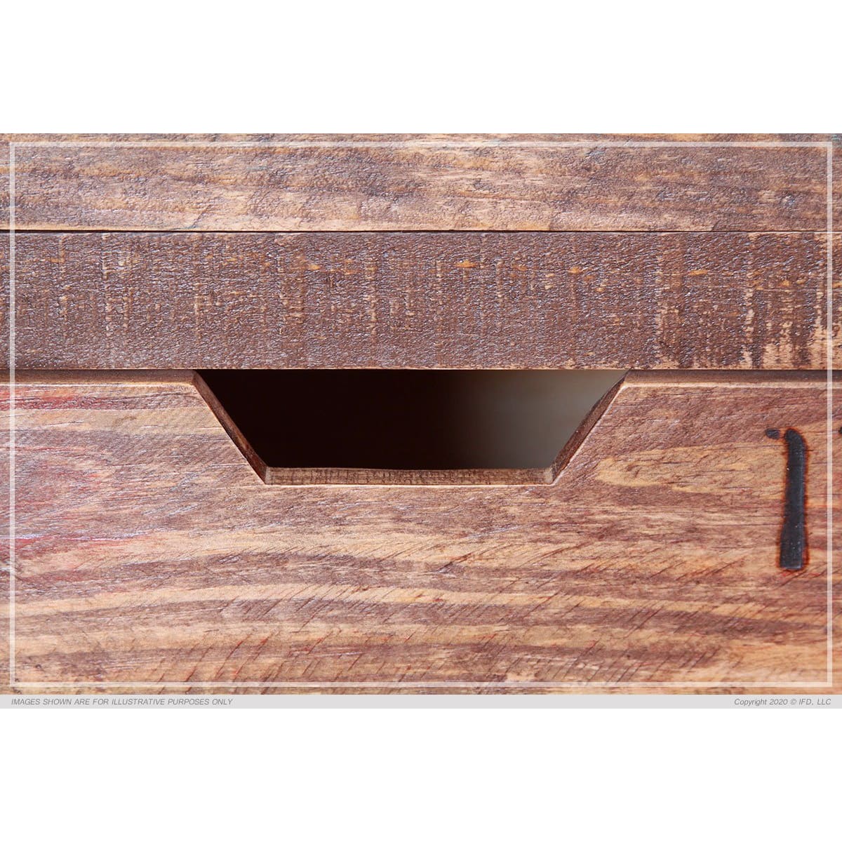 Urban Multicolor Console - 60-3/4 x 17 x 34-3/4 - accent cabinet