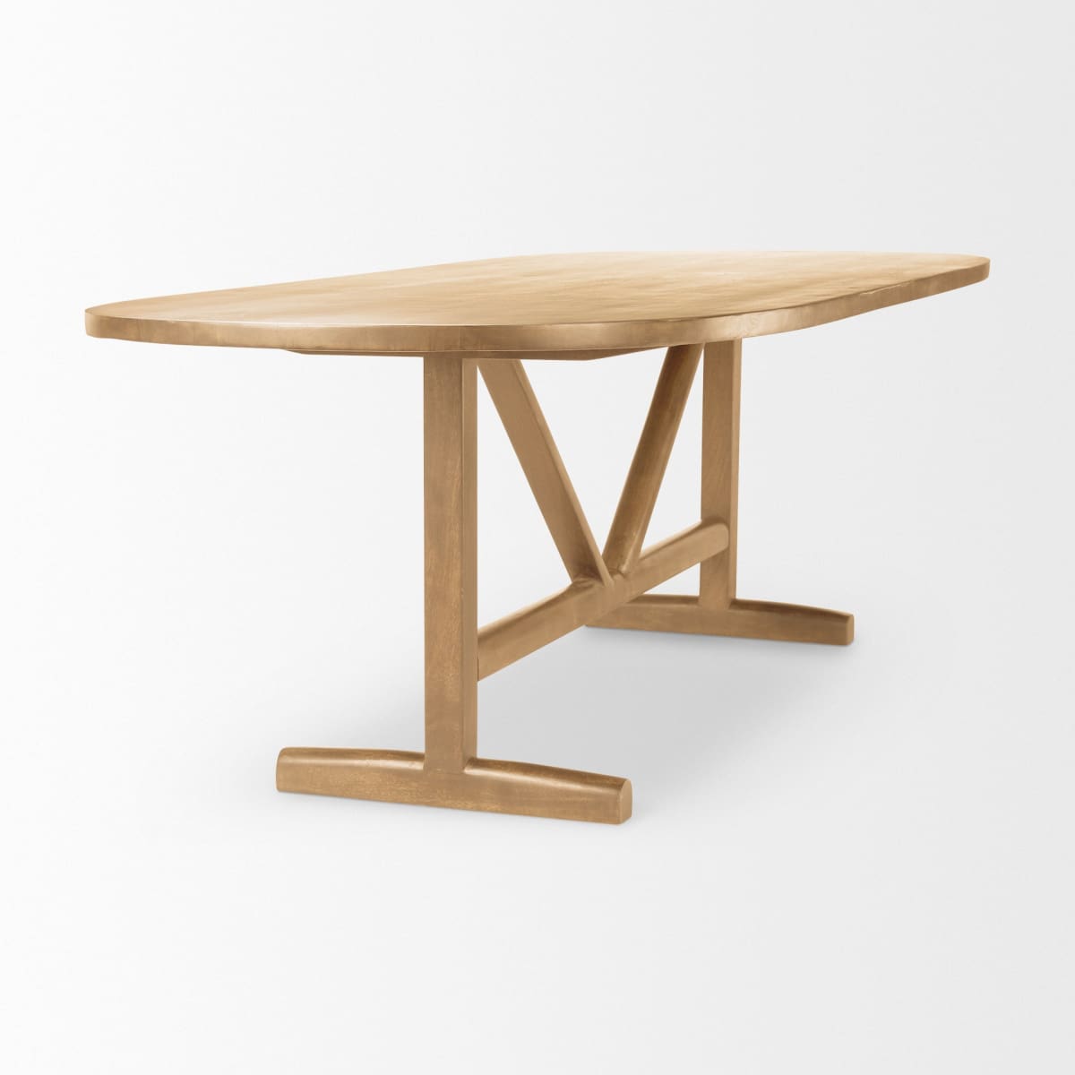 Viktor Dining Table Light Brown Wood | 94L - dining-table
