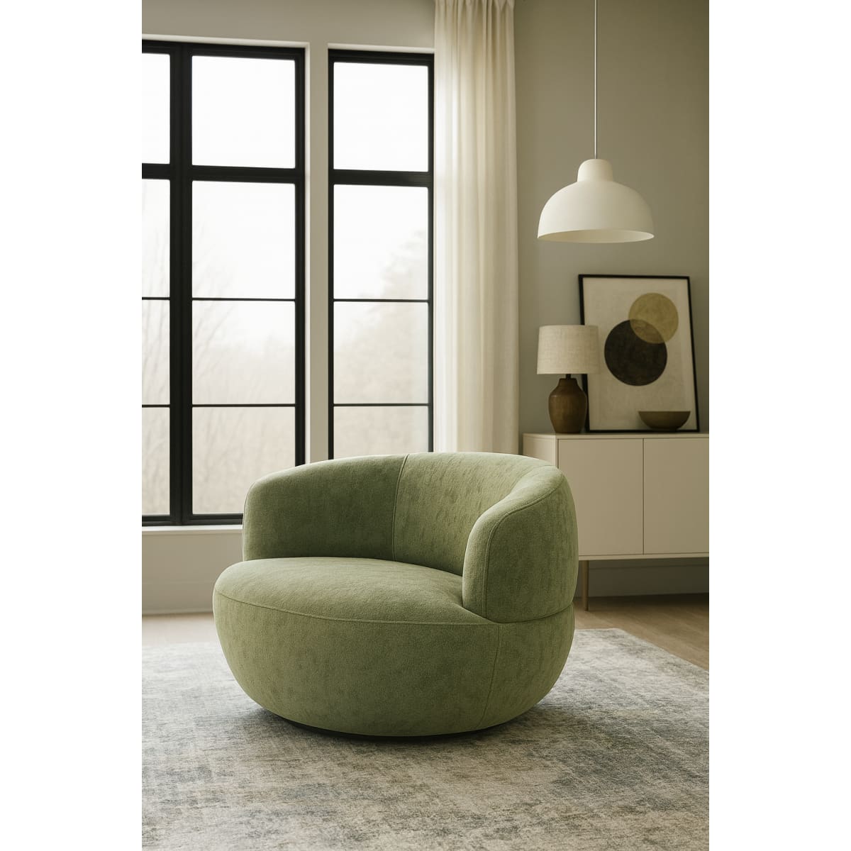 Wade Swivel Accent Chair -Green - accent chair