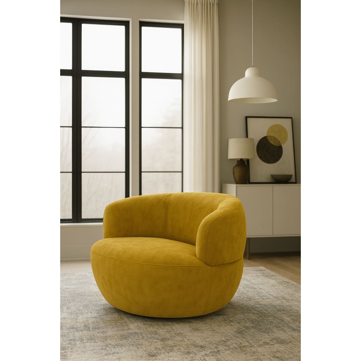 Wade swivel Accent Chair -Yellow - accent chair