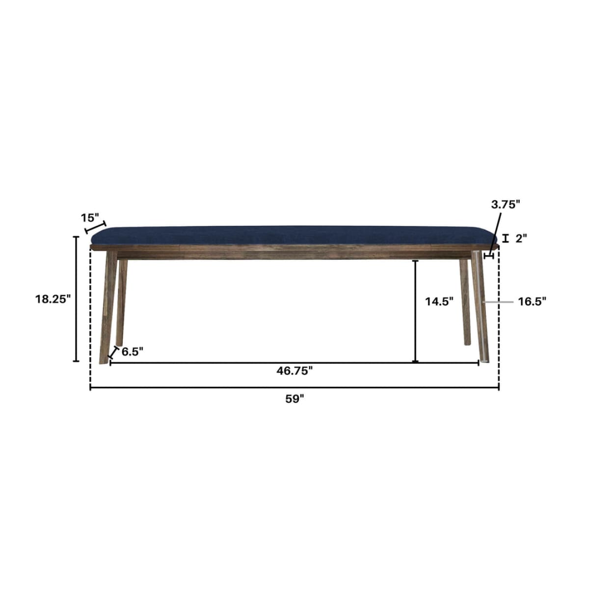 West Bench 59’’ - lh-import-dining-benches