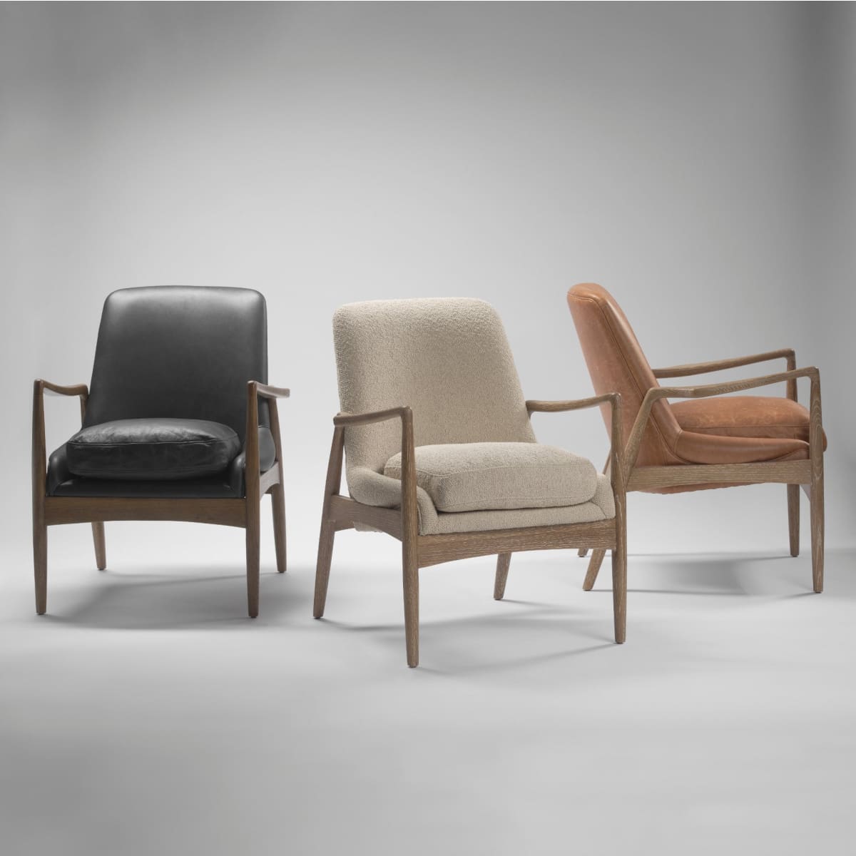 Westan Accent Chair Cognac Faux Leather | Brown Wood - accent-chairs
