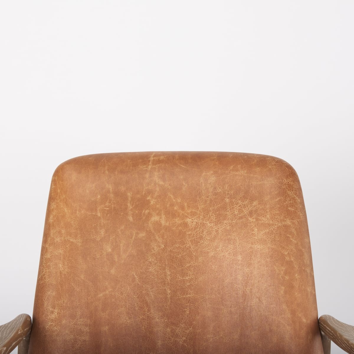 Westan Accent Chair Cognac Faux Leather | Brown Wood - accent-chairs