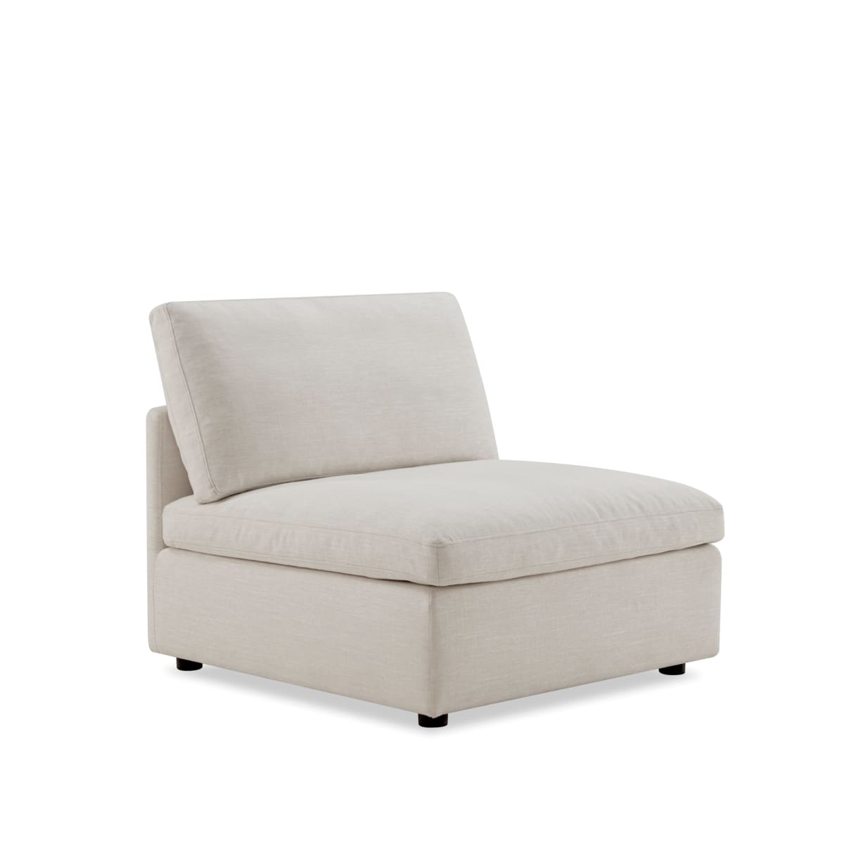 Zoe 5 Piece Modular Sectional | Cream Fabric - lh-import-sectionals