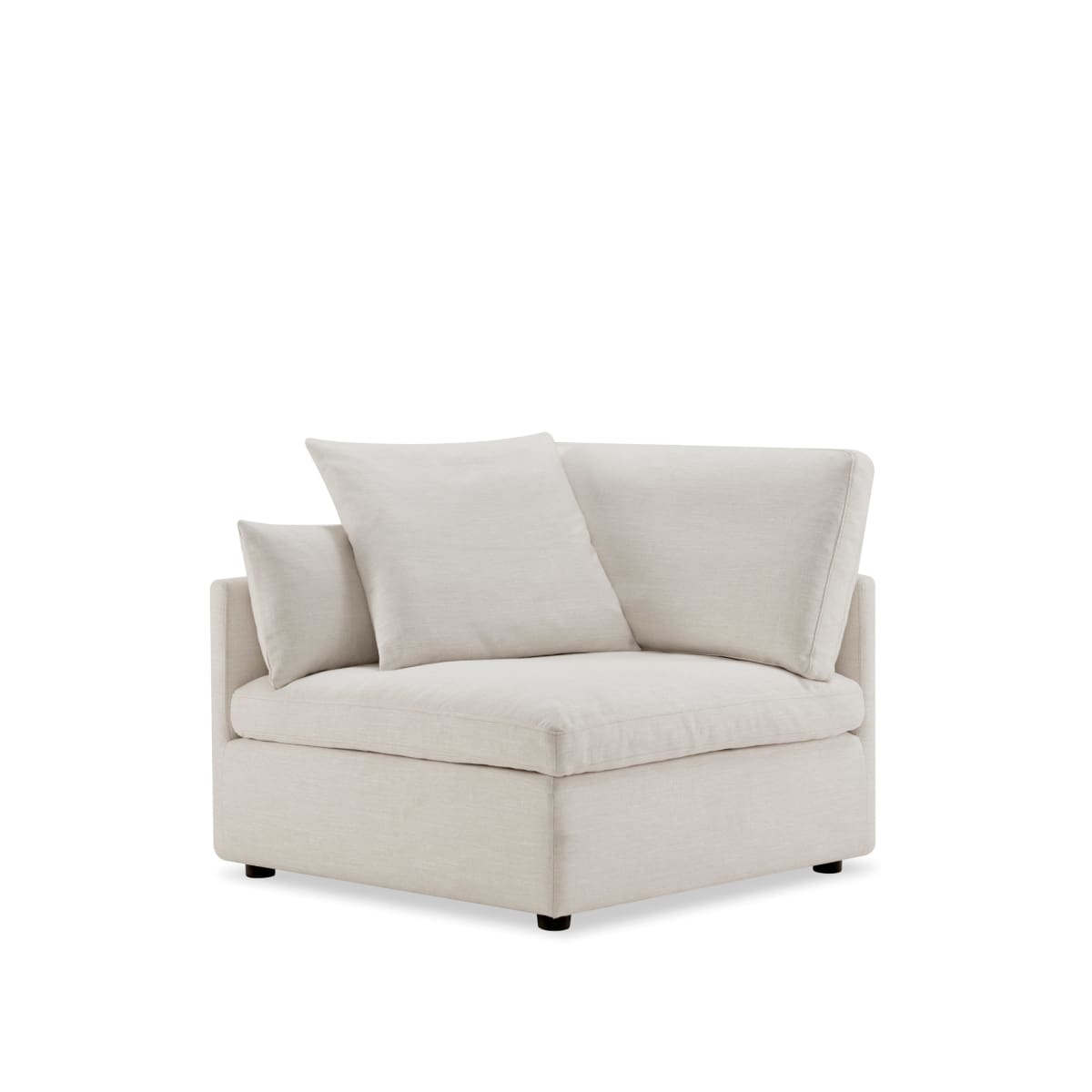 Zoe 5 Piece Modular Sectional | Cream Fabric - lh-import-sectionals