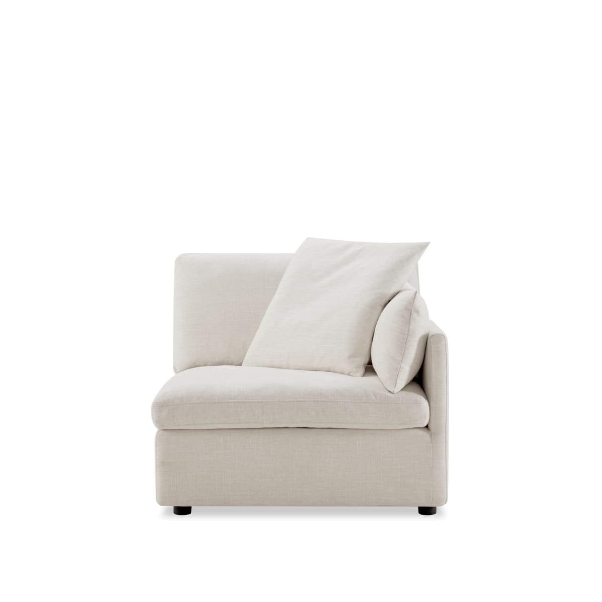 Zoe 5 Piece Modular Sectional | Cream Fabric - lh-import-sectionals
