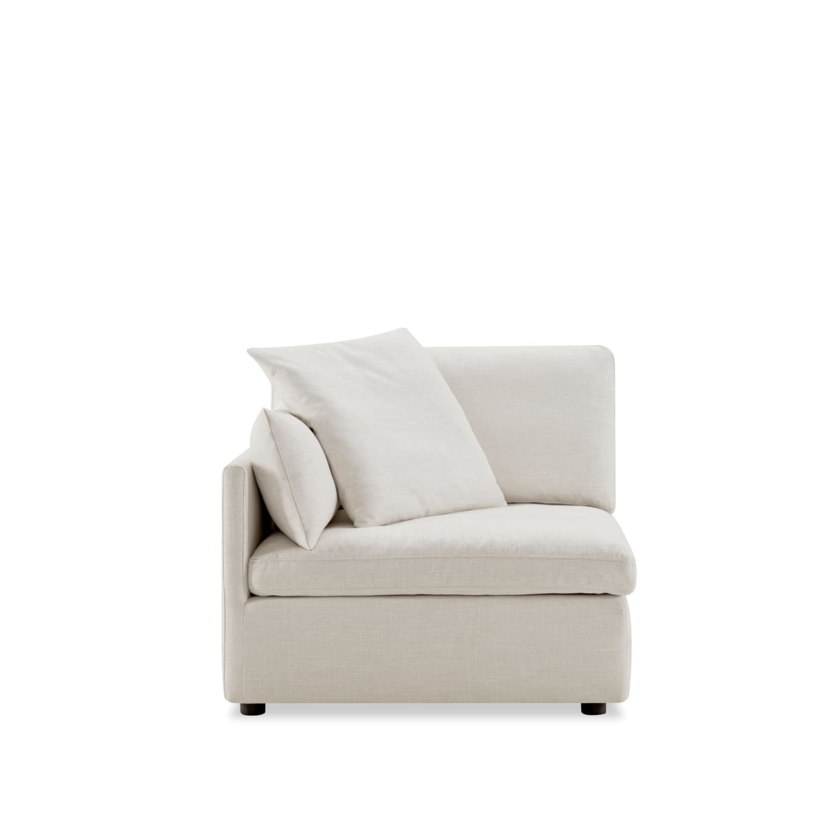 Zoe 5 Piece Modular Sectional | Cream Fabric - lh-import-sectionals