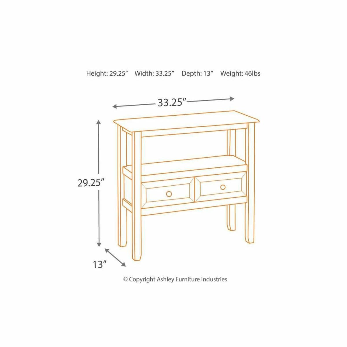 Abbonto Console/Accent Table - CONSOLE TABLE