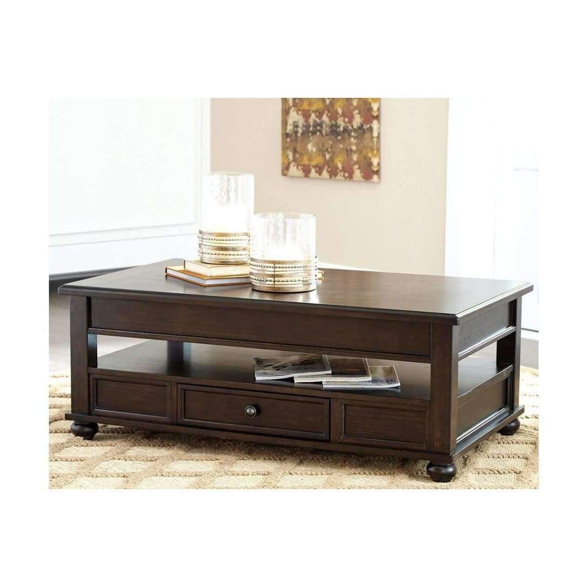 Barilanni Coffee Table with Lift Top - COFFEE TABLE