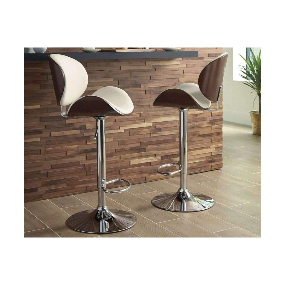Bellatier Wood Finish Bar Height Bar Stool(Bone) - BAR STOOL