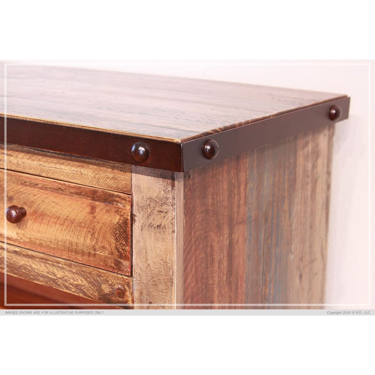 Antique Multicolor Server - 35-1/2 x 15-3/4 x 35-1/2 - Side Board