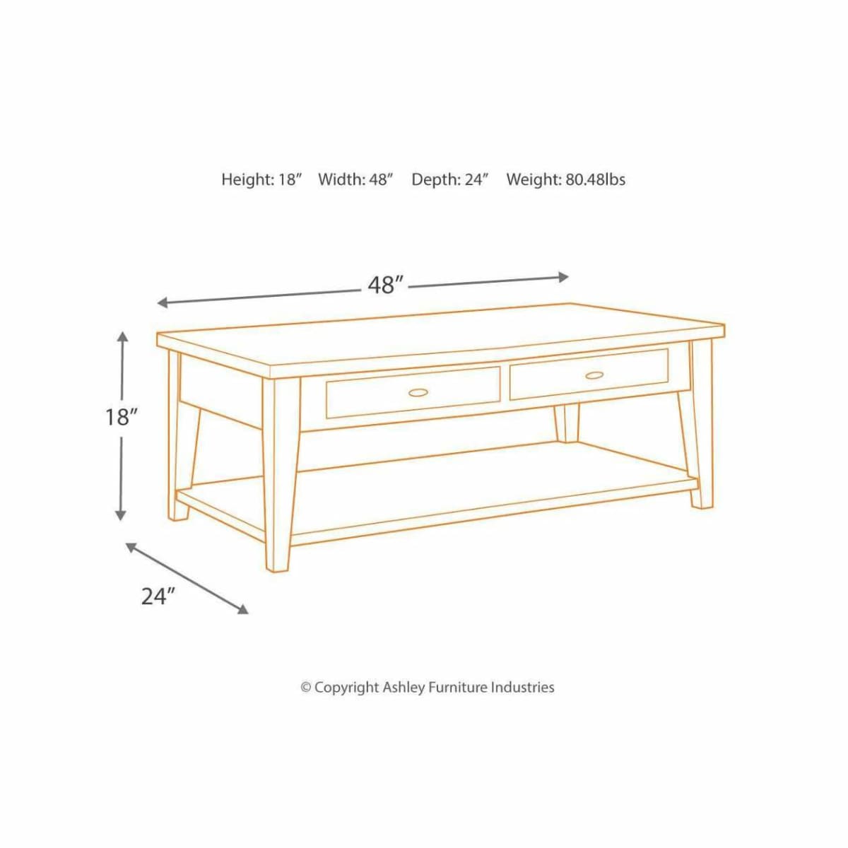Branbury Coffee Table - COFFEE TABLE