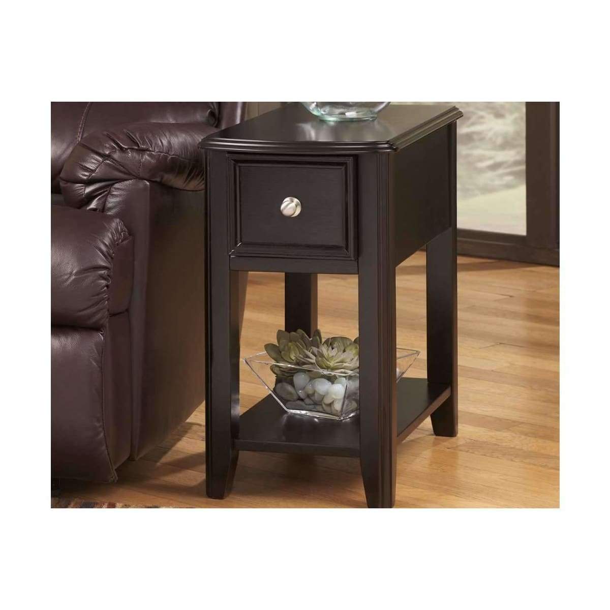 Breegin Chairside Black End Table - END TABLE/SIDE TABLE