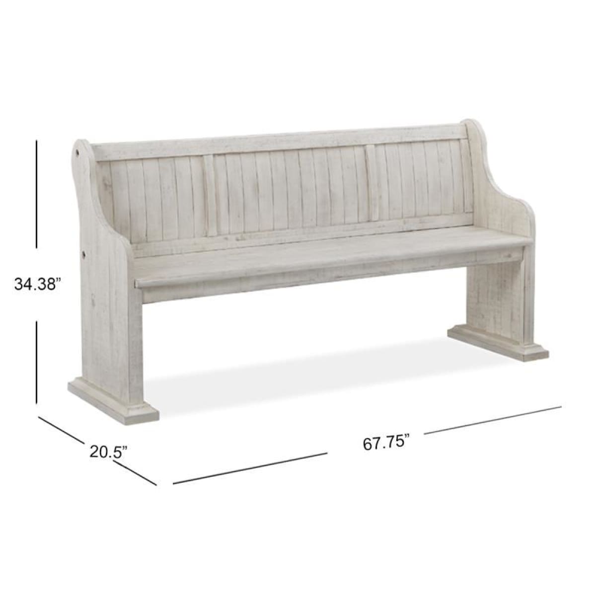Bronwyn Bench w/Back - Long Bench