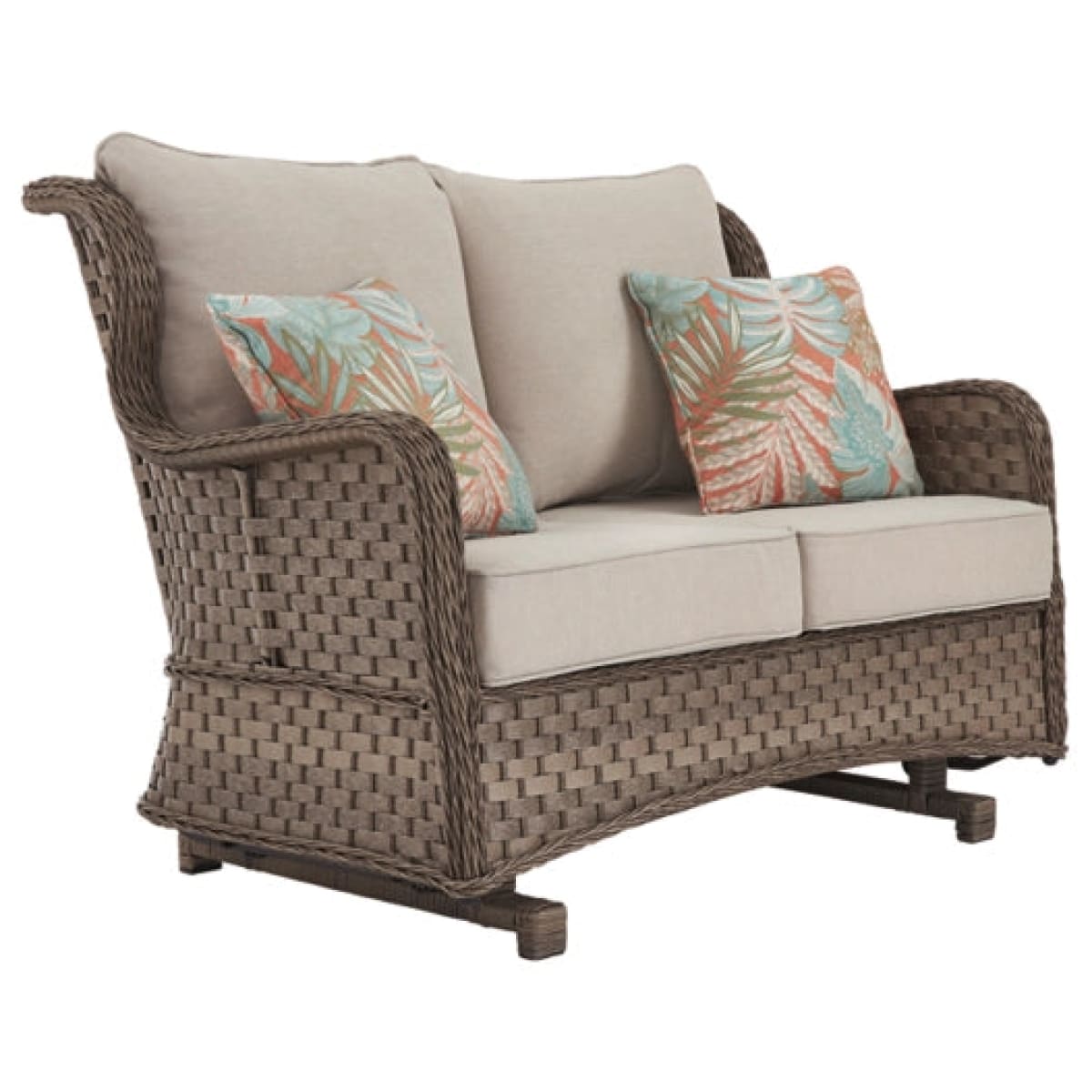 Clear Ridge Glider Loveseat - 50.25 W x 29.5 D x 36.5 H - Outdoor Sofa