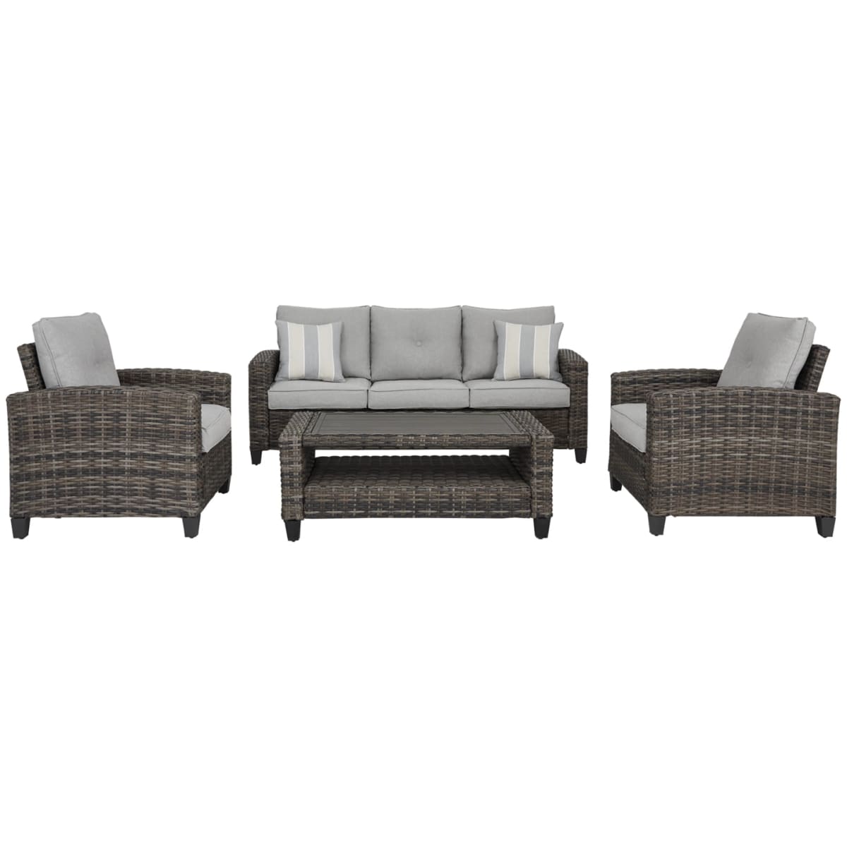 Cloverbrooke 4-Piece Outdoor Conversation Set - Outdoor Sofa