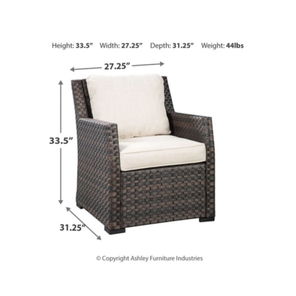 Easy Isle Lounge Chair - 26.75 W x 30.25 D x 33.5 H - Outdoor Sofa