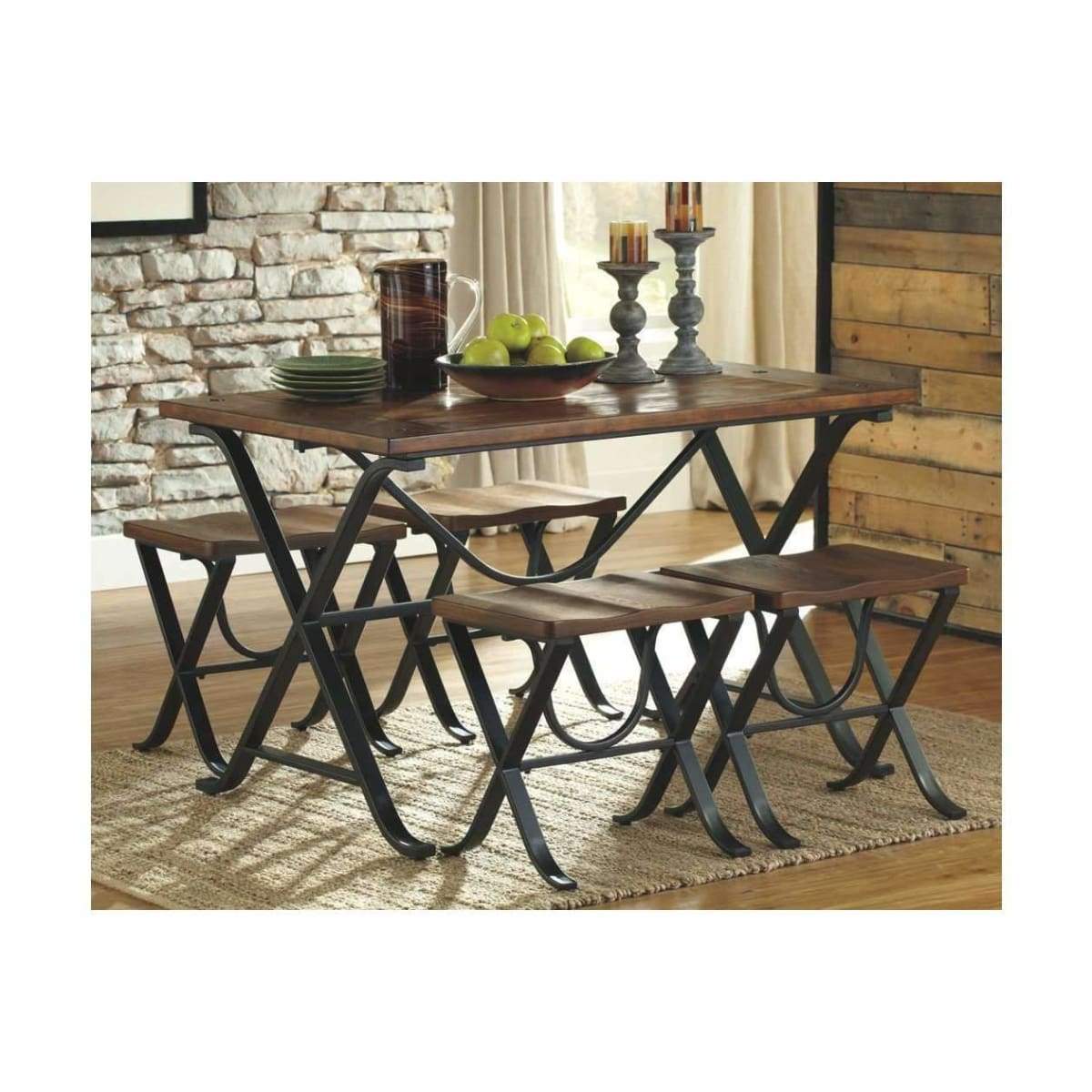 Freimore Dining Room Table and Stools (Set of 5) - DININGCOUNTERHEIGHT