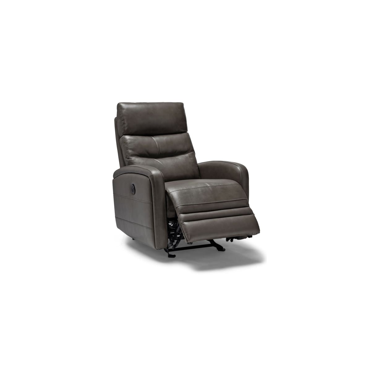 Fresno Pewter Leather Chair - accent-chairs